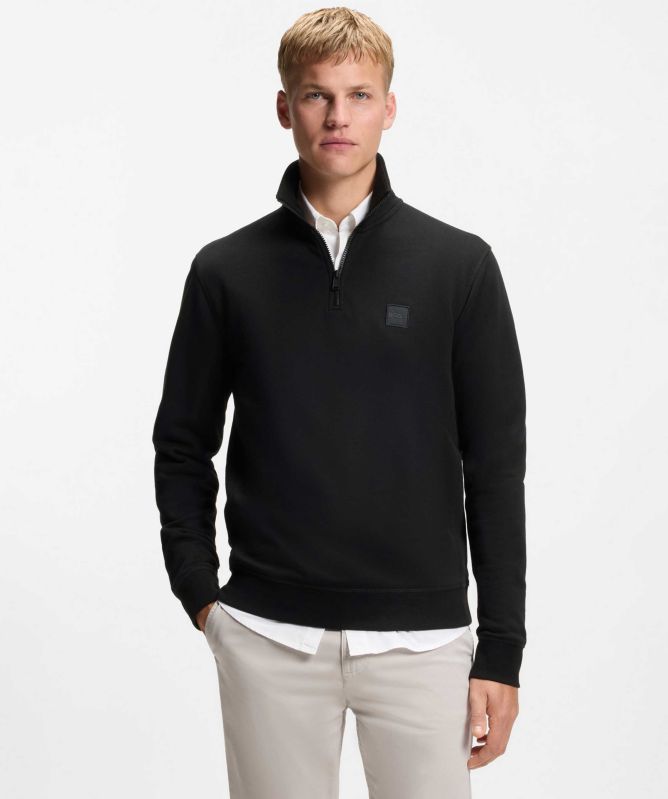 BOSS Cotton Half-Zipper Zetrust Sweatshirt