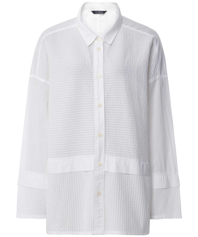 Yaccomaricard Cotton Lawn Pintuck Detail Shirt
