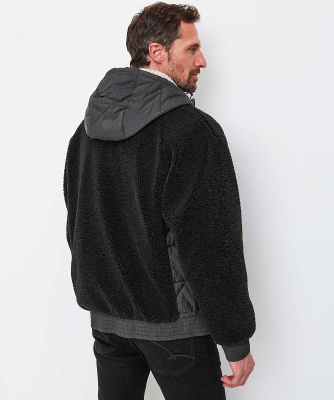 KRAKATAU PEEBLES Hooded Sherpa Jacket