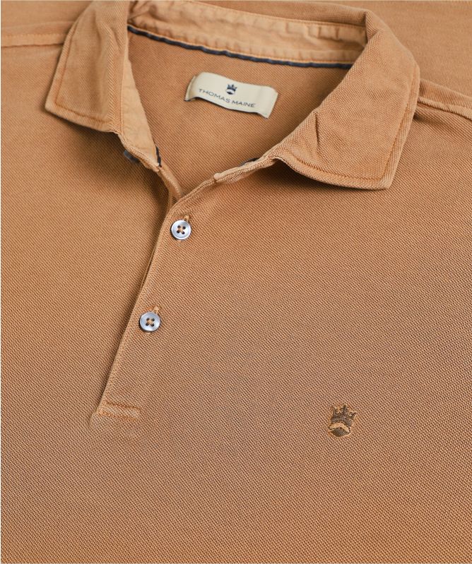 Thomas Maine Cotton Pique Polo Shirt