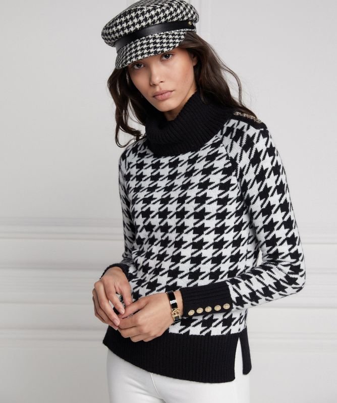 Holland Cooper Heritage Knit Houndstooth Jumper
