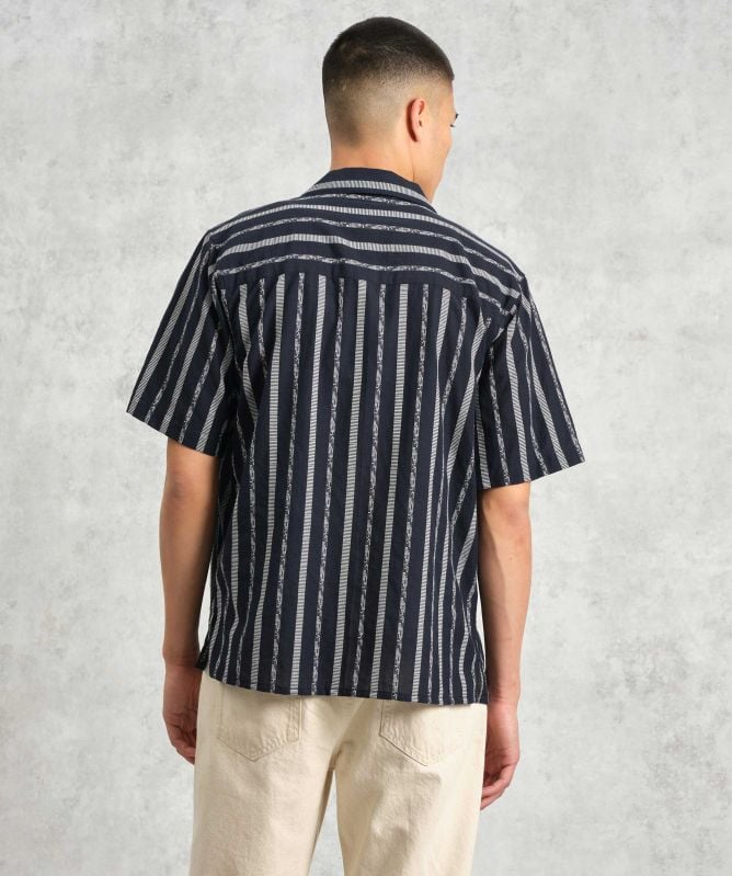 Wax London Fleck Stripe Didcot Shirt
