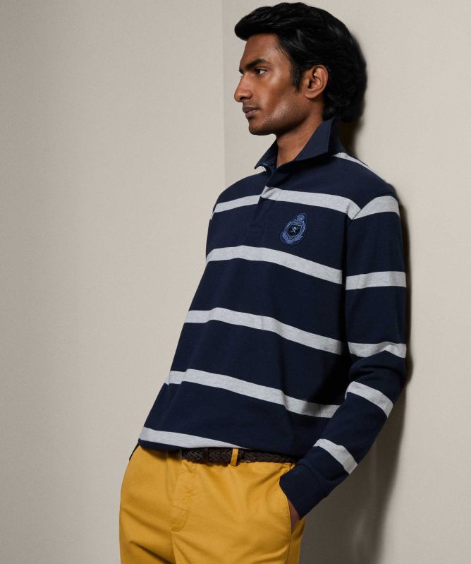 Hackett Heritage Striped Rugby Shirt