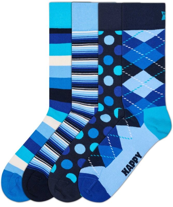 Happy Socks Navy Socks 4 Pack