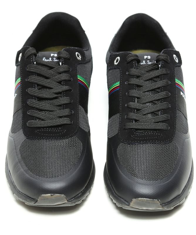Paul Smith｜SNEAKERS (MENS SHOE HUEY BLACK (M2S HUE17 KN PS by Paul Smith Black Sports Stripe Huey Sneakers | Jules B