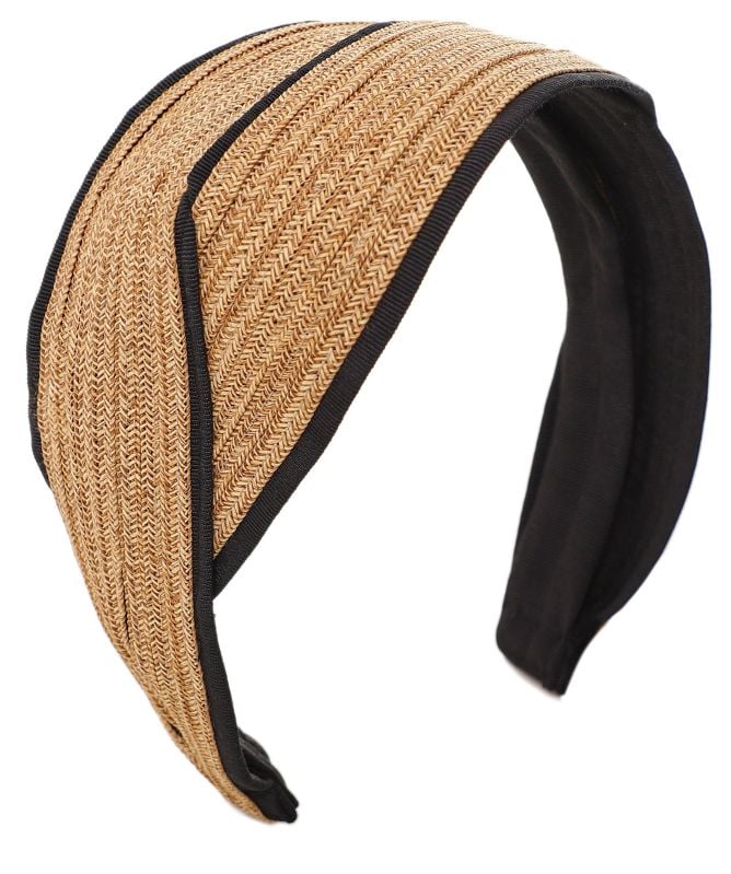 Jennifer Ouellette Straw and Ribbon Deco Headband
