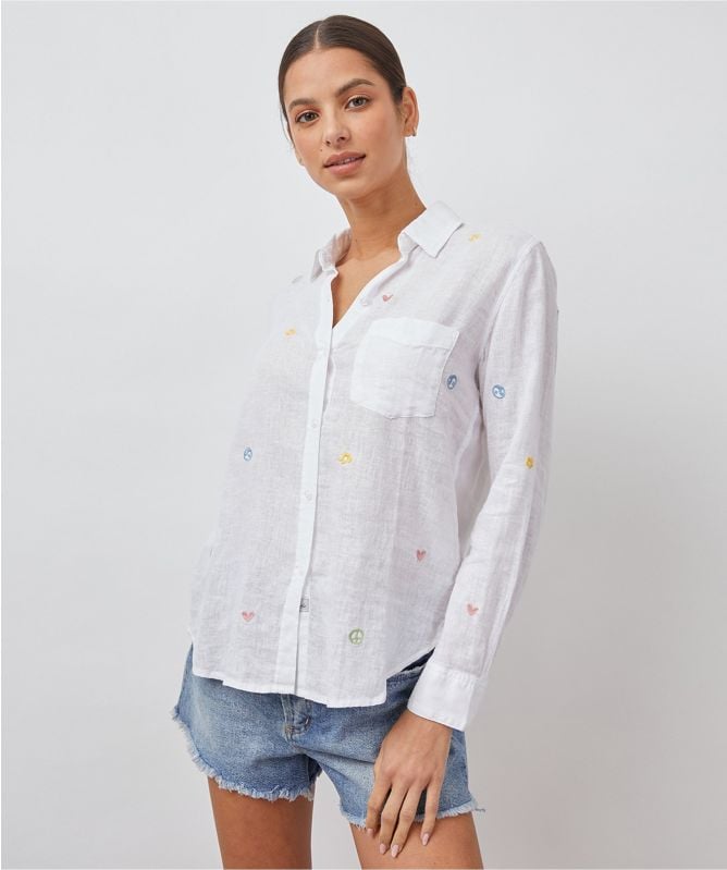 Rails Linen Embroidery Charli Shirt