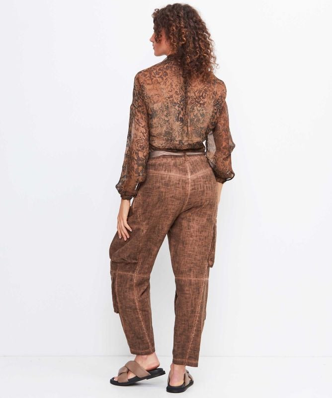 Sanctamuerte Linen Pocket Trousers