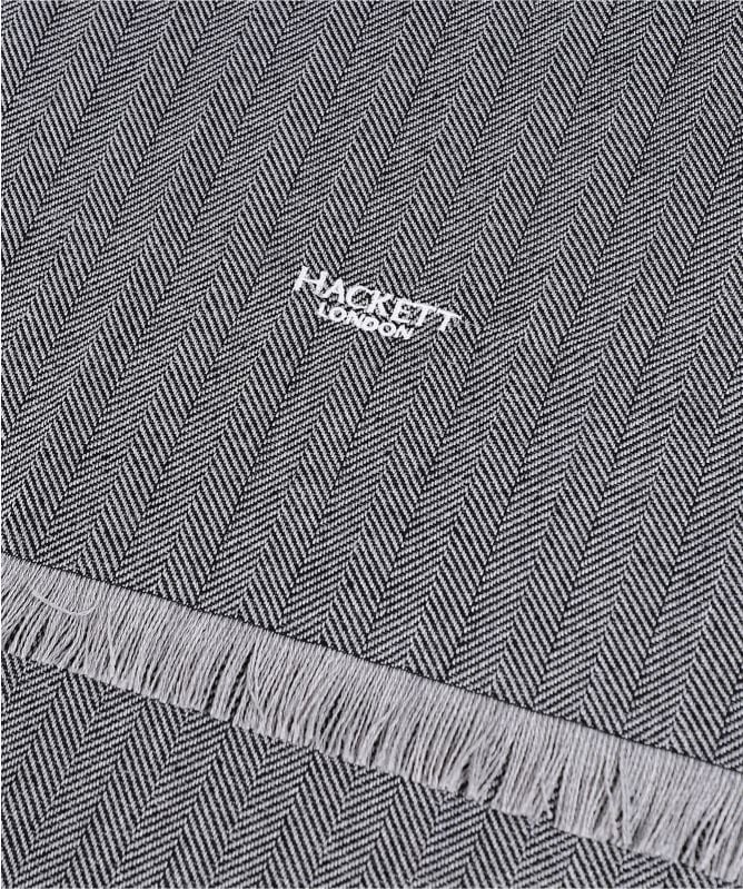 Hackett Cotton Wool Herringbone Scarf