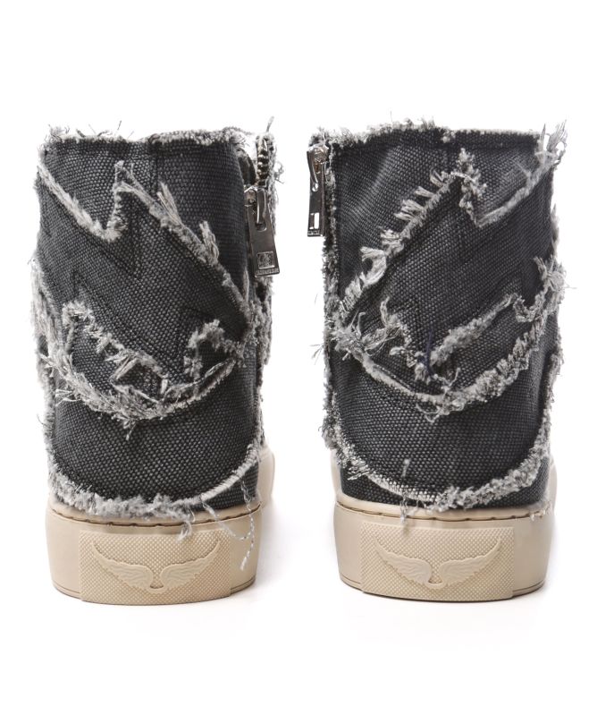 Zadig and Voltaire Canvas High Flash Trainers | Jules B