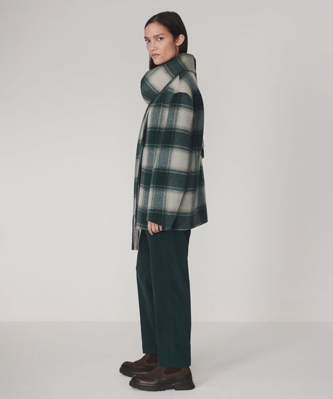 Varley Alderton Check Scarf Coat