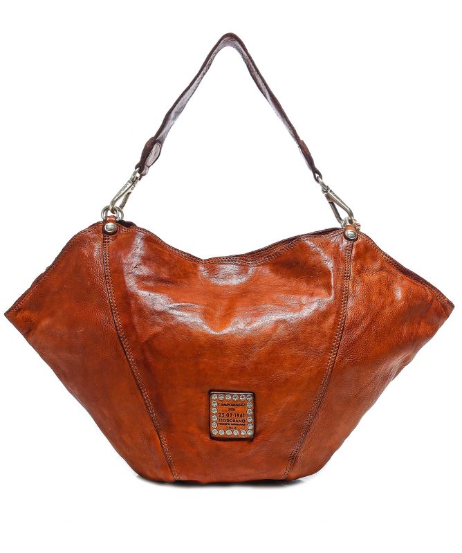 Campomaggi Embellished Leather Medium Shoulder Bag