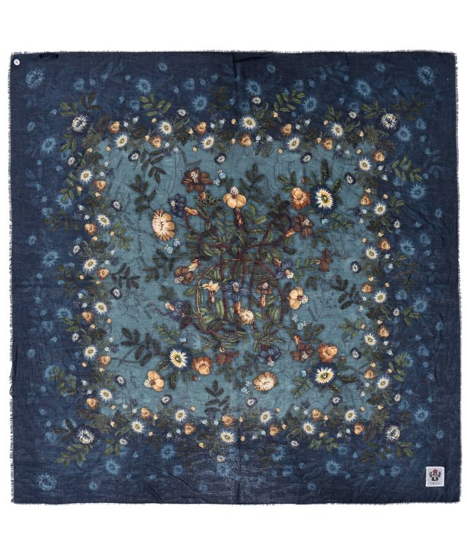 High Layout Cashmere Blend Floral Scarf