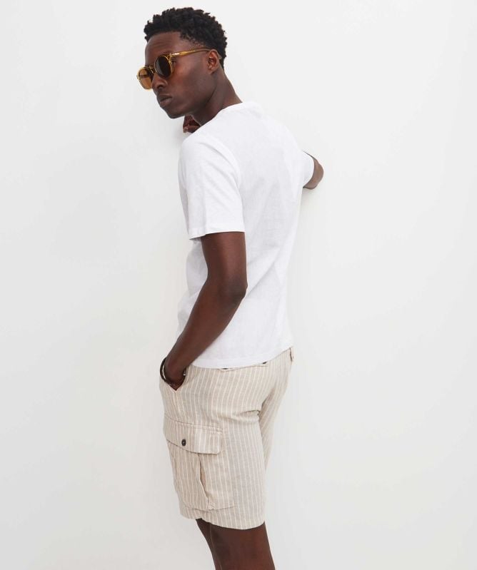 Seinse Cotton Linen Henley T-Shirt