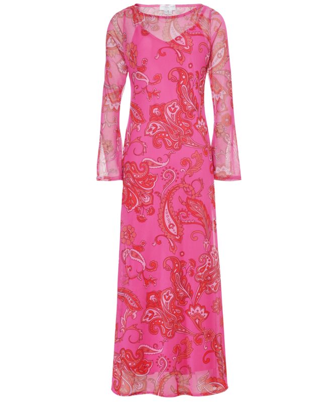 Never Fully Dressed Paisley Mesh Maxi Dress