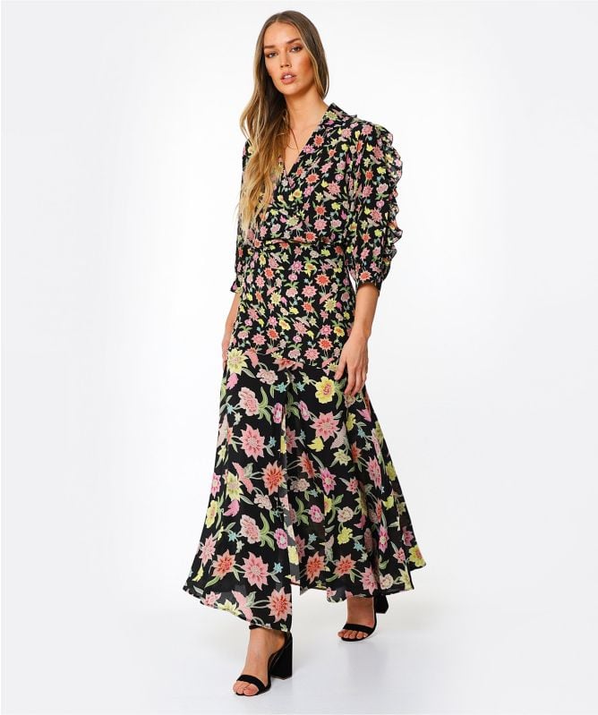 Hayley Menzies Dream In Colour Silk Midaxi Panel Skirt