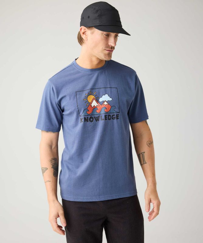 Knowledge Cotton Front Print T-Shirt