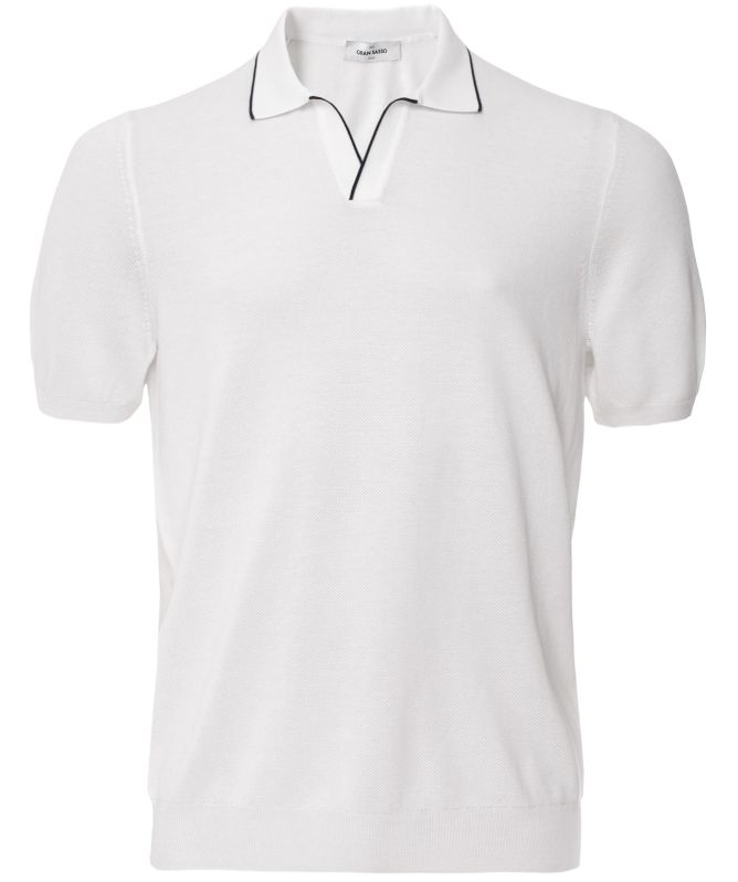 Gran Sasso Knitted Plain Polo Shirt