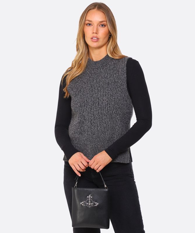 GANNI Rib-Knit Sweater Vest