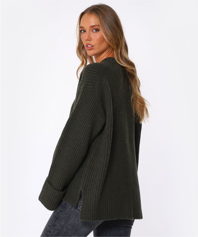 GANNI Recycled Ribbed Knit Sweater