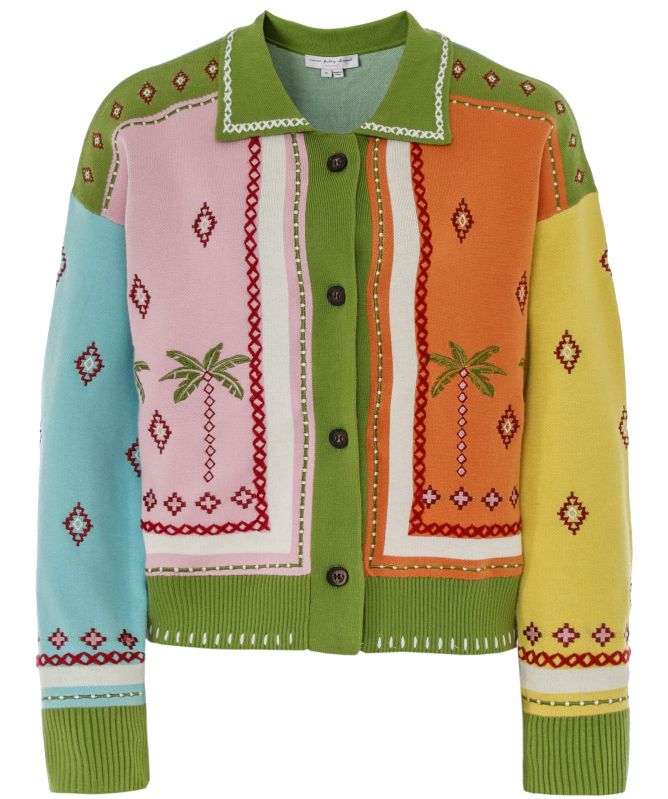 Never Fully Dressed Geometric Palm Cardigan