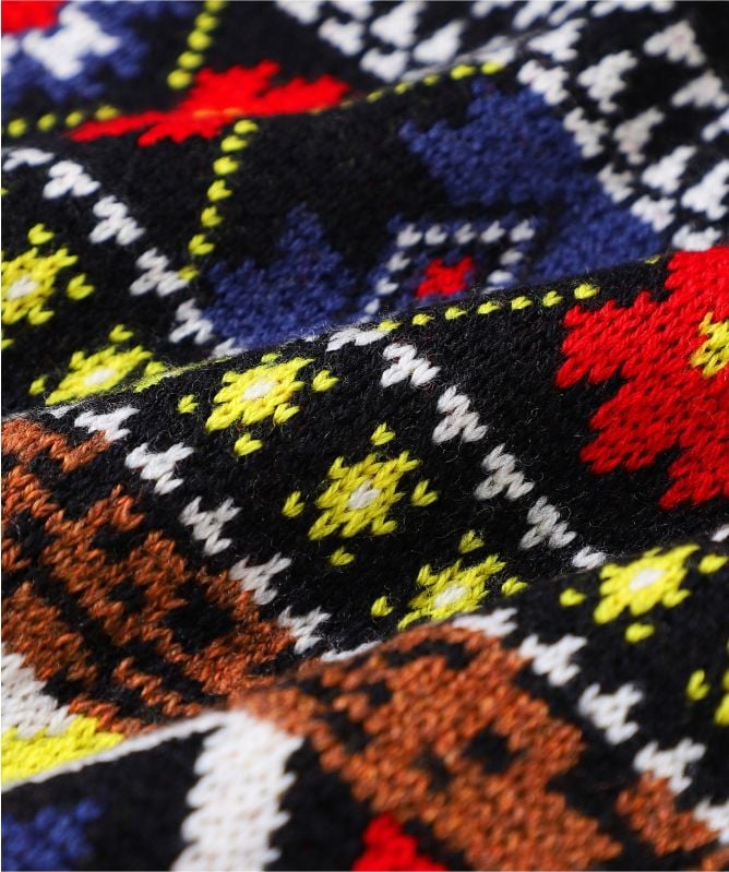 Hayley Menzies Jacquard Merino Wool Cardigan