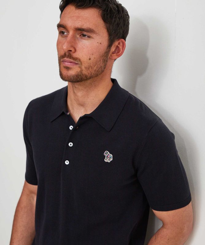 Paul Smith Knitted Zebra Polo Shirt