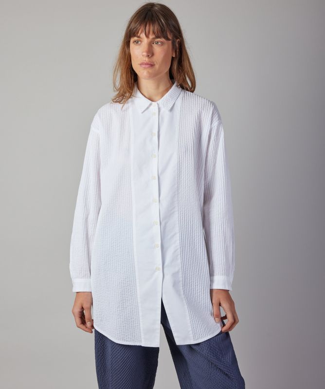 dress shirt with tails The Black Tux Stretch Cotton Dress Shirt-Classic In White