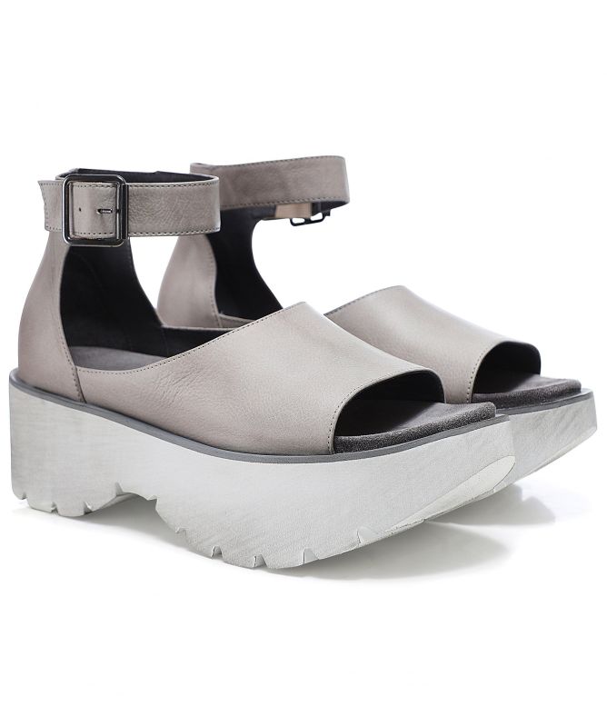 Lofina Leather Ankle Strap Platform Sandals