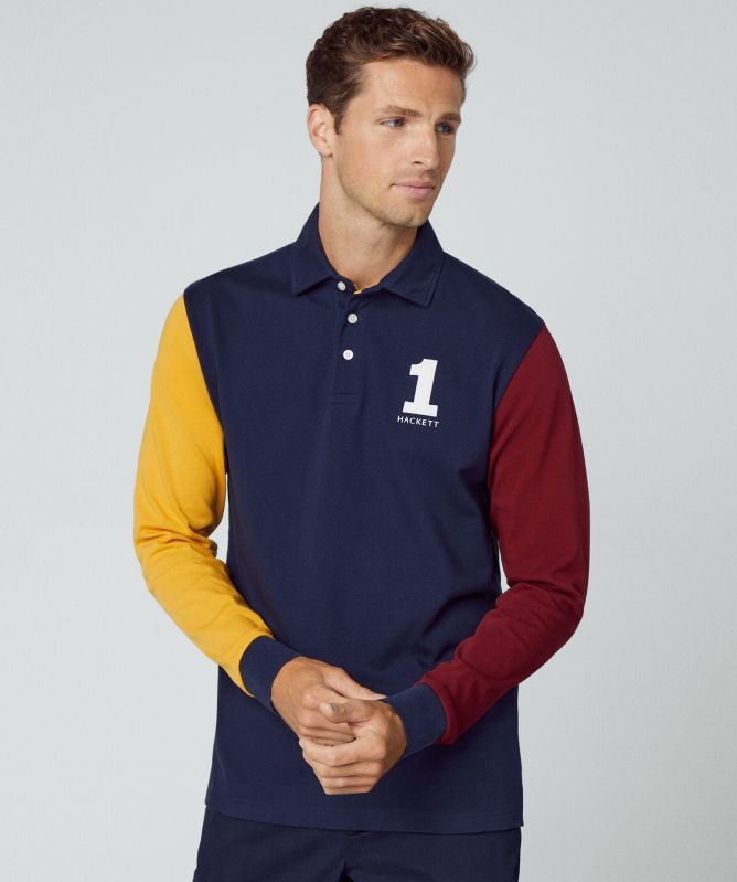 Hackett Colour-Block Rugby Shirt