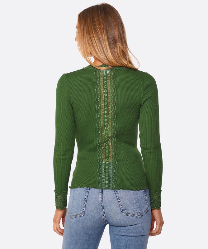 Rosemunde Babette Fitted Lace Trim Cardigan