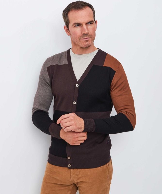 Seinse Colour-Block Cardigan