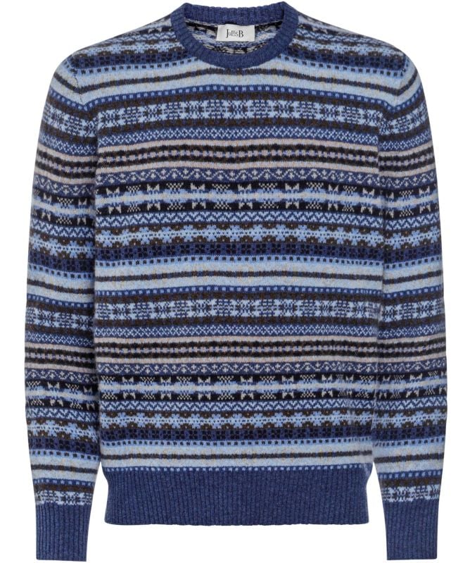 Jules B Lambswool Crew Fair Isle Jumper