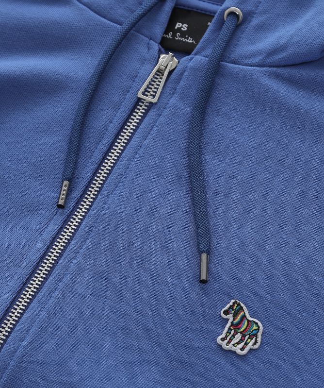 Paul Smith Zipper-Front Zebra Logo Hoodie