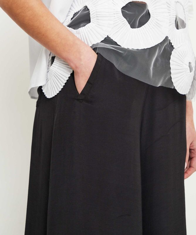 Bize Wide Leg Cropped Trousers