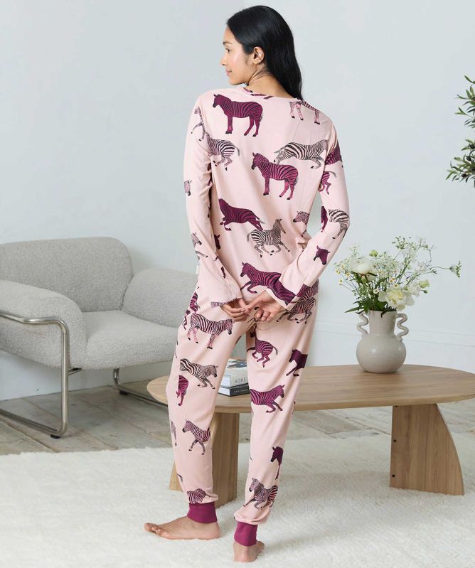 Chelsea Peers Zebra Print Long Pyjamas