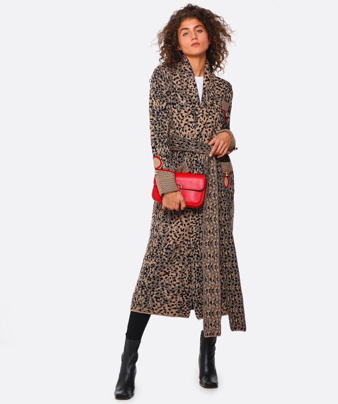 Hayley Menzies Hari Merino Jacquard Smoking Robe