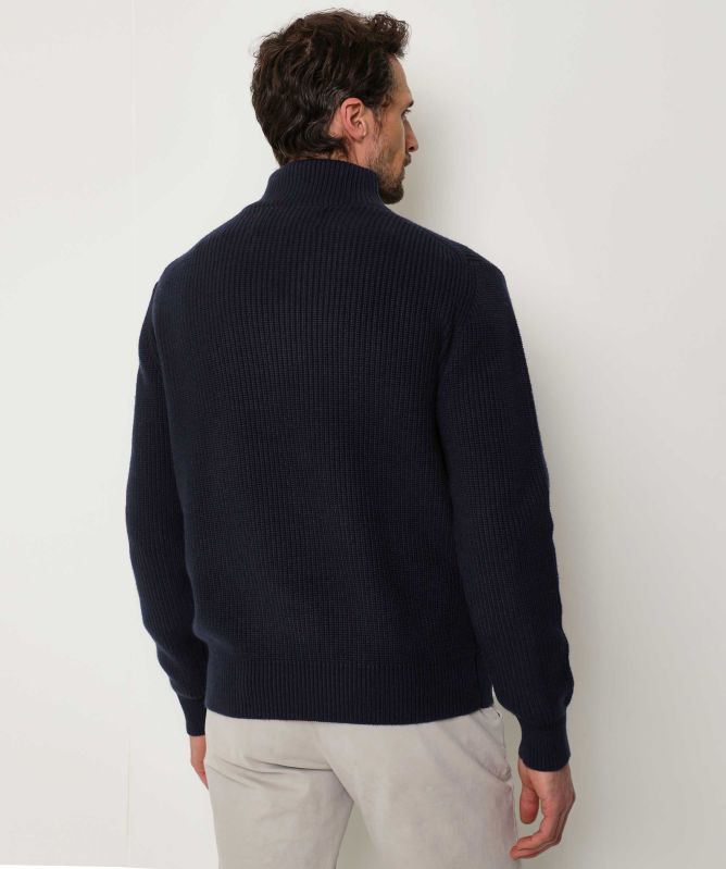 Baldessarini Wool Cotton Half-Zip Kanye Jumper