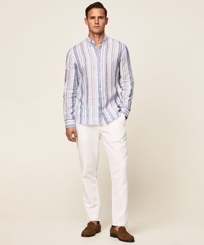 Hackett Linen Striped Shirt