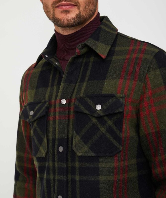 Woolrich Alaskan Melton Check Overshirt