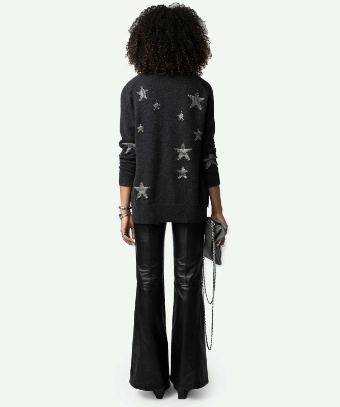 Zadig and Voltaire Mirka Stars Cashmere Cardigan