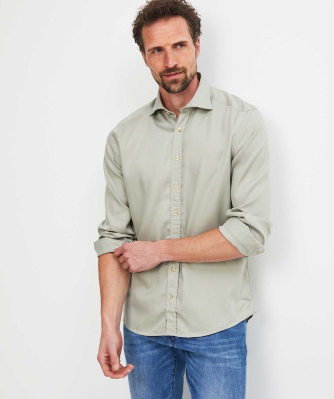 Stenstroms Slimline Lyocell Twill Shirt