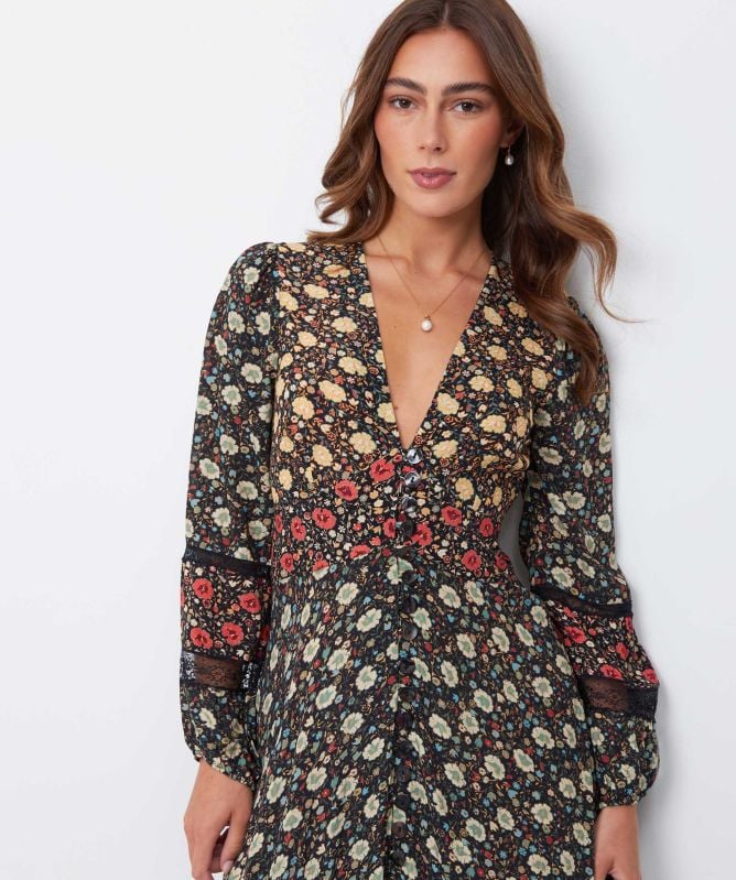 RIXO Raven Midi Dress