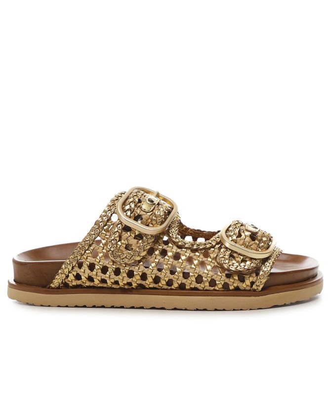 INUOVO Raffia Slider Sandals