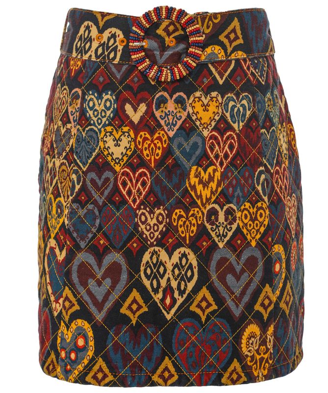 FARM Rio Hearts Ikat Mini Skirt
