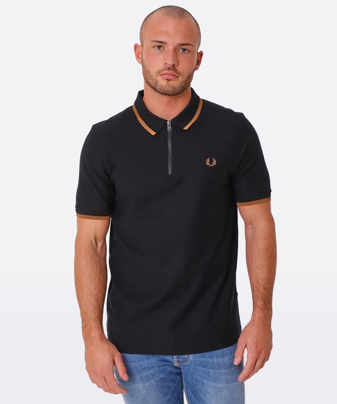 Fred Perry Zip Neck Polo Shirt