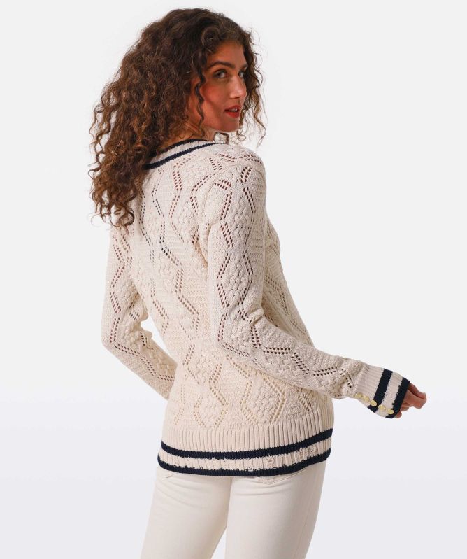 Holland Cooper Harvard V-Neck Knit Sweater