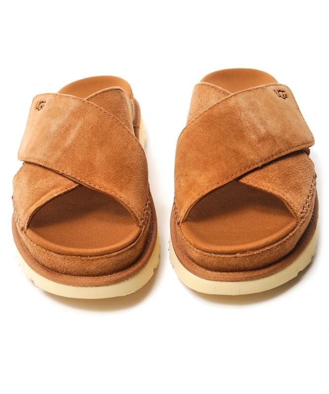 UGG Suede Goldenstar Cross Slides