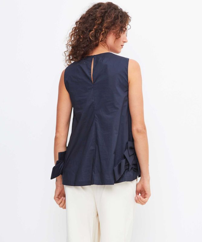 MEIMEIJ Navy Multi Bow Top
