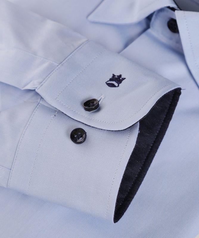 bergamo dress shirts Thomas Maine Light Blue Tailored Fit Bergamo Shirt